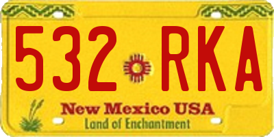 NM license plate 532RKA