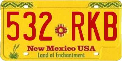 NM license plate 532RKB