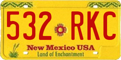 NM license plate 532RKC