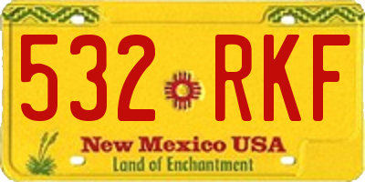 NM license plate 532RKF