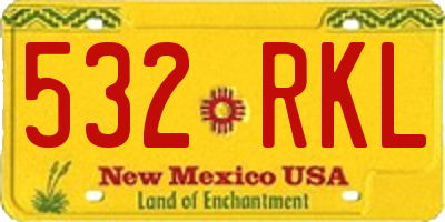 NM license plate 532RKL