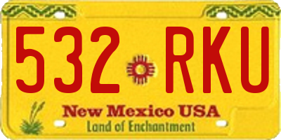 NM license plate 532RKU