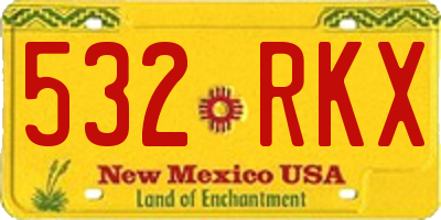 NM license plate 532RKX