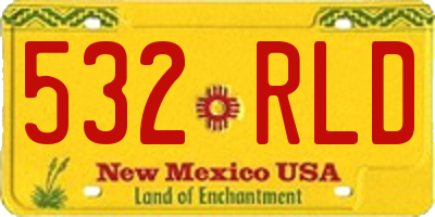NM license plate 532RLD