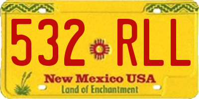 NM license plate 532RLL
