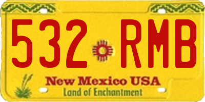 NM license plate 532RMB