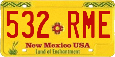 NM license plate 532RME