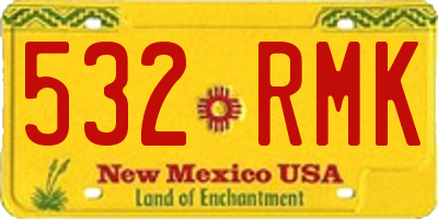 NM license plate 532RMK