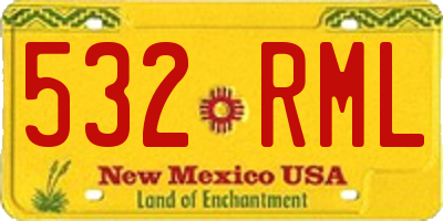 NM license plate 532RML
