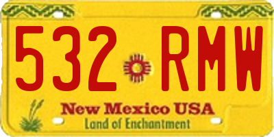 NM license plate 532RMW
