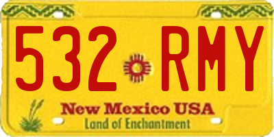 NM license plate 532RMY