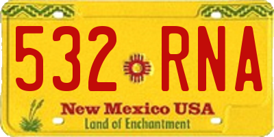 NM license plate 532RNA