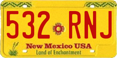 NM license plate 532RNJ