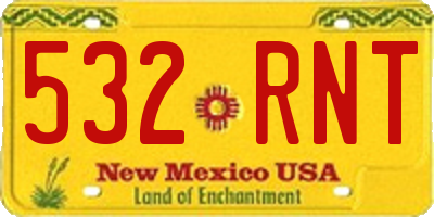 NM license plate 532RNT