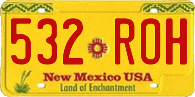NM license plate 532ROH