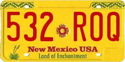 NM license plate 532ROQ