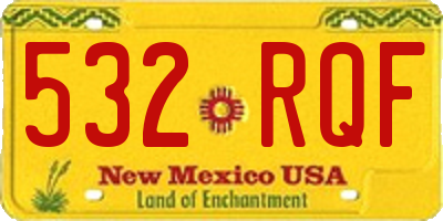 NM license plate 532RQF