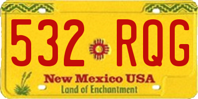 NM license plate 532RQG