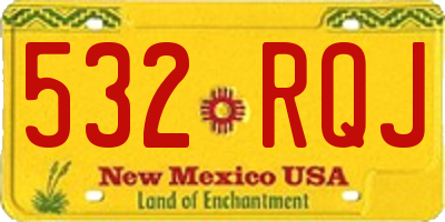 NM license plate 532RQJ