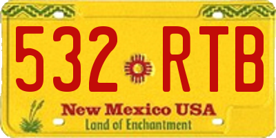 NM license plate 532RTB