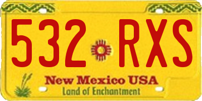 NM license plate 532RXS