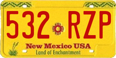 NM license plate 532RZP