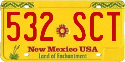 NM license plate 532SCT