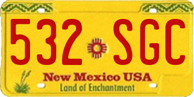 NM license plate 532SGC