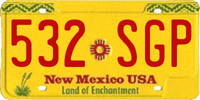 NM license plate 532SGP