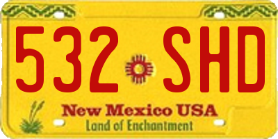 NM license plate 532SHD