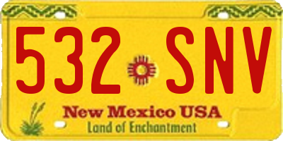 NM license plate 532SNV