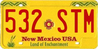 NM license plate 532STM