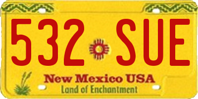 NM license plate 532SUE