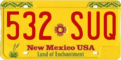 NM license plate 532SUQ