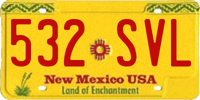 NM license plate 532SVL