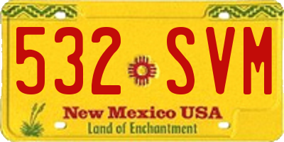 NM license plate 532SVM
