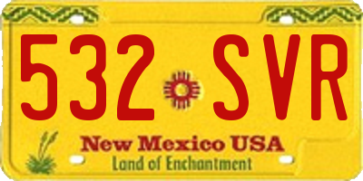 NM license plate 532SVR