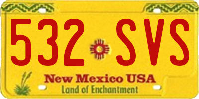 NM license plate 532SVS