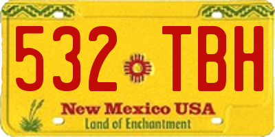 NM license plate 532TBH