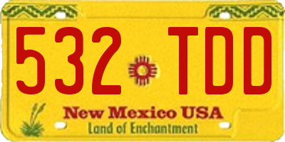 NM license plate 532TDD