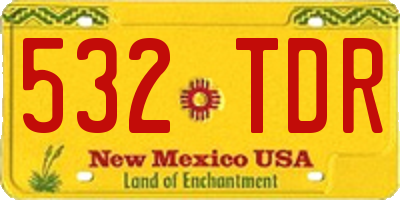 NM license plate 532TDR