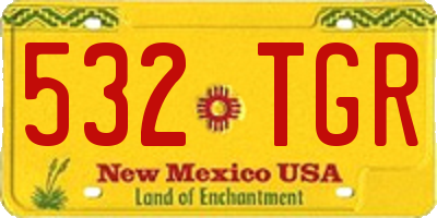 NM license plate 532TGR