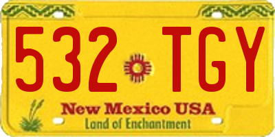 NM license plate 532TGY