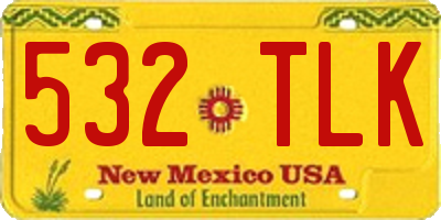 NM license plate 532TLK