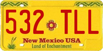 NM license plate 532TLL