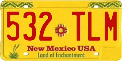 NM license plate 532TLM