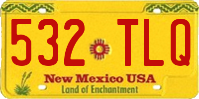 NM license plate 532TLQ