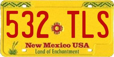 NM license plate 532TLS