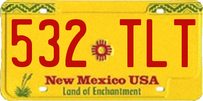 NM license plate 532TLT