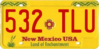 NM license plate 532TLU